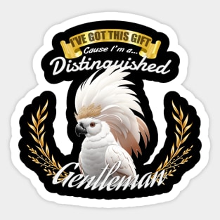 The Distinguished Cockatoo Gentleman Sticker